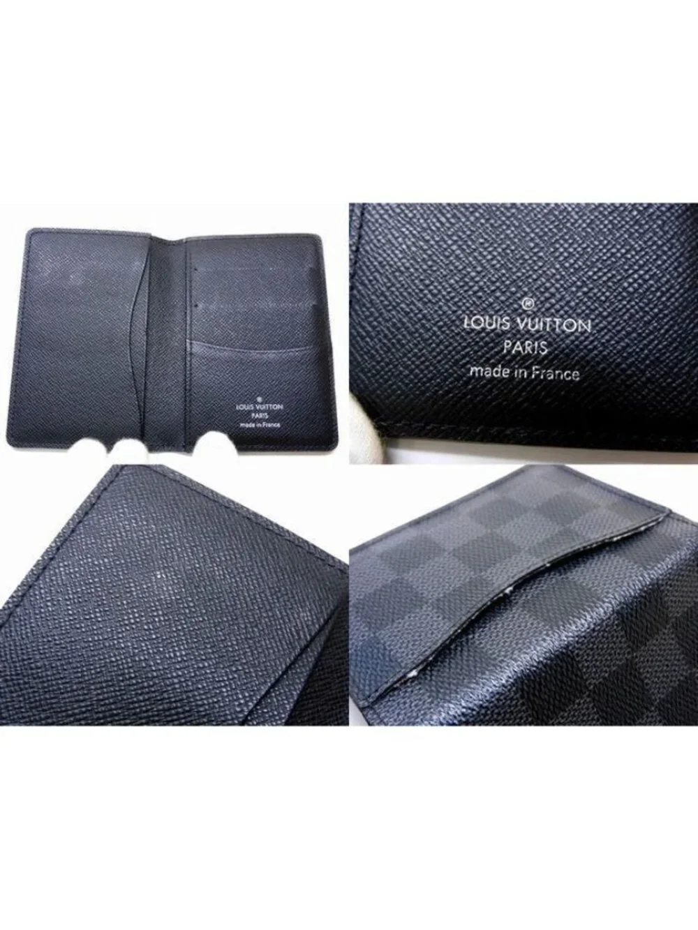 Louis Vuitton Pocket Organizer Damier Graphite Card Case Business